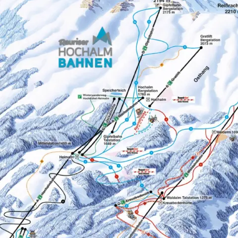 Pistekaart Rauriser Hochalmbahnen