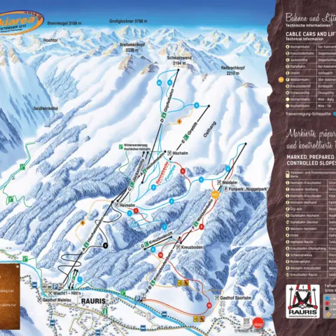 Rauriser Hochalmbahnen skimap