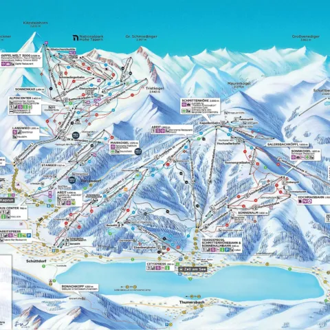 Pistemap zell am see kaprun Schmitten