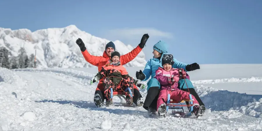 Rodelen in regio Hochkonig foto Hochkonig Tourismus Gmb H