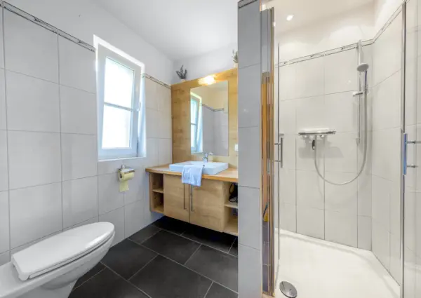 Saalbach Alpen Resort D4 en suite badkamer