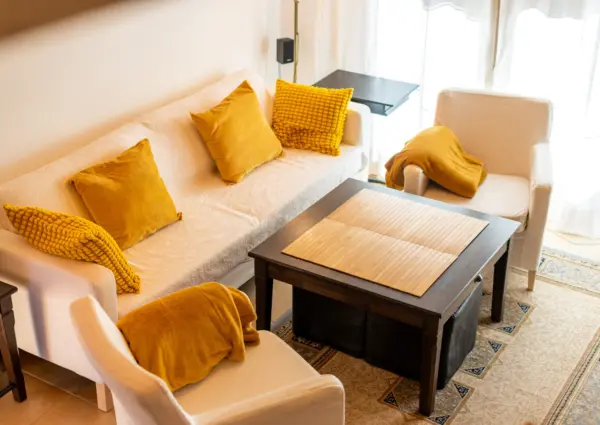 Hochkrimml Alpenruhe woonkamer bovenaf