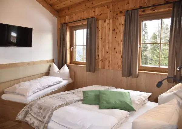 Bockblick 1 2 Fanningberg Impressie slaapkamer met extra 1 persoonsbed