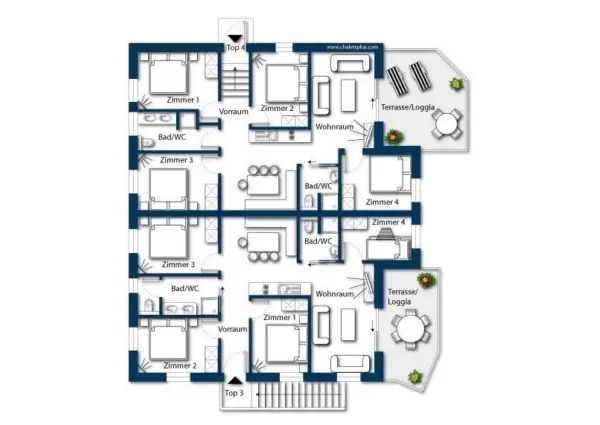 KL Chalet Central Top 3 und 4 1 Stock