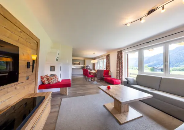 Chalet Dorfkristall Bramberg woonkamer