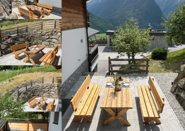 Chalet Grossvenedigerblick Neukirchen overzicht terras