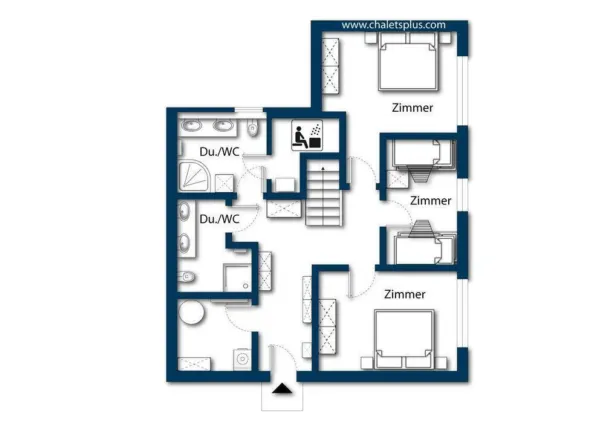 0033 HK Chalet Kim plattegrond 1