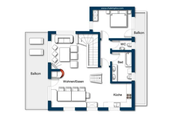 0034 HK Chalet Kim plattegrond 2