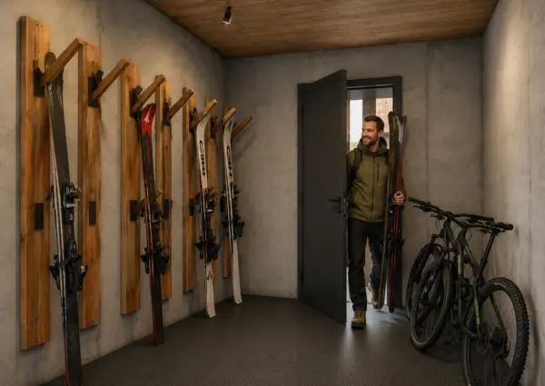 Krimml Rendering Ski fietsberging Cool Chalets
