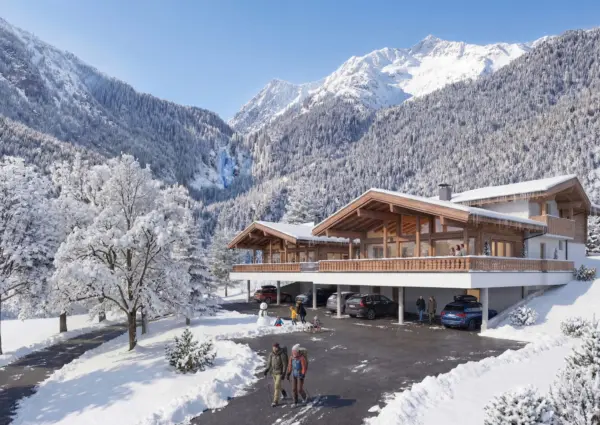 Krimml Cool Chalet impressie aanzicht winter