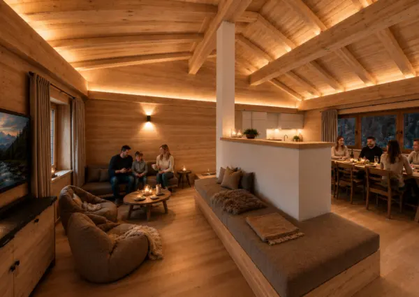 Krimml Rendering Woonkamer Cool Chalets