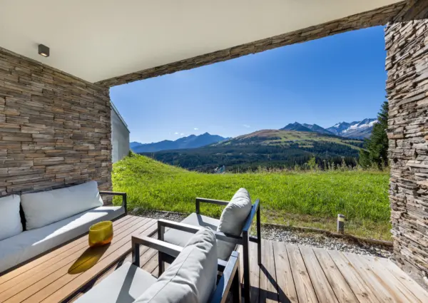 Edelweisshaus Top 2 uitzicht terras