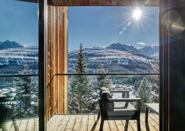 Edelweisshaus Top 6 uitzicht naar balkon