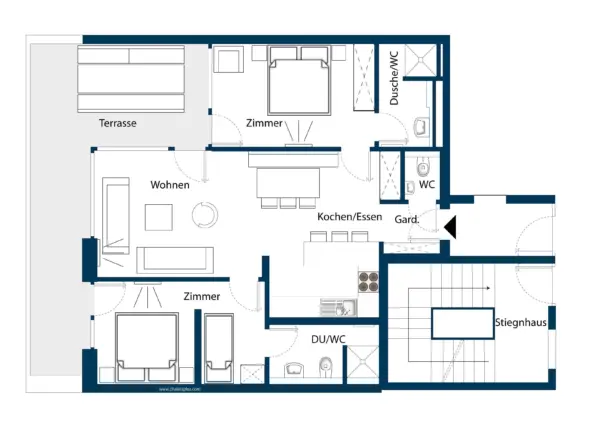 Plattgrond TOP 7 konigsleiten Edelweisshaus P1