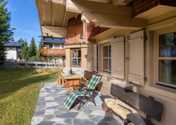 Hochkrimml Falkenstein Dahoam zomer terras