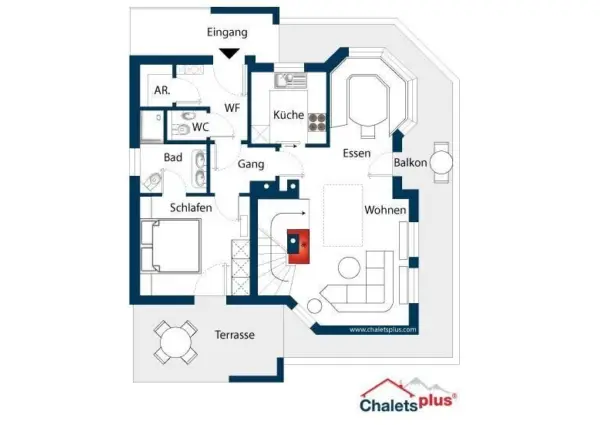Gans den berg 1 Erdgeschoss