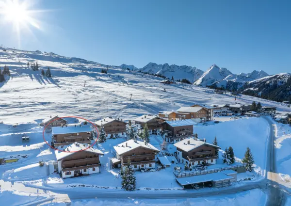 Haus Anna ligging winter op de Silberleiten