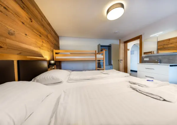 Steinbock Silberleiten Bramberg slaapkamer met stapelbed