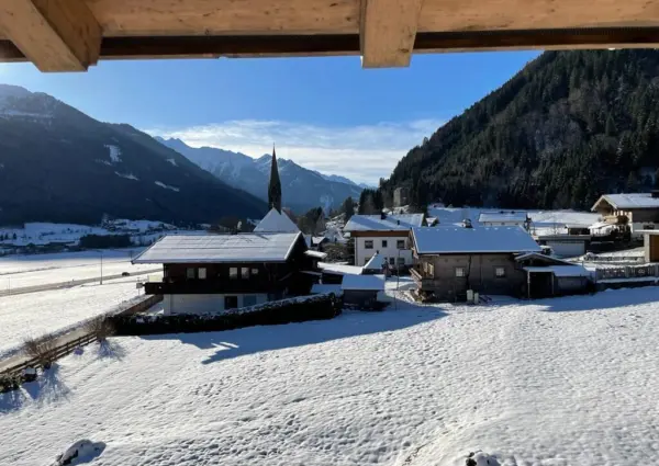 BB Haus Eckhausl uitzicht winter