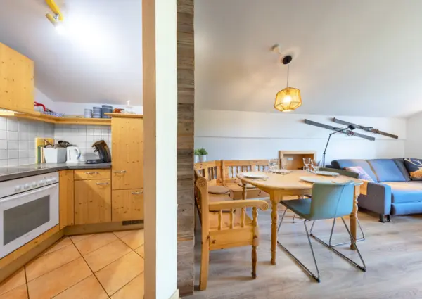 Haus Hut eethoek bij keuken