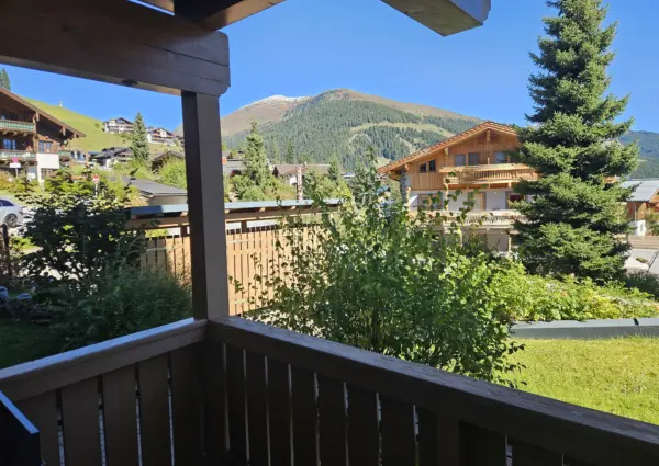 Haus Klaus balkon uitzicht voor livegang
