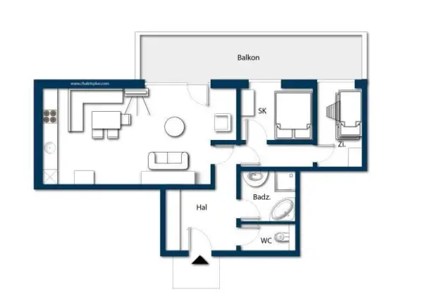 KC3 B6nigsleiten Hochleger am Anger 24 plattegrond