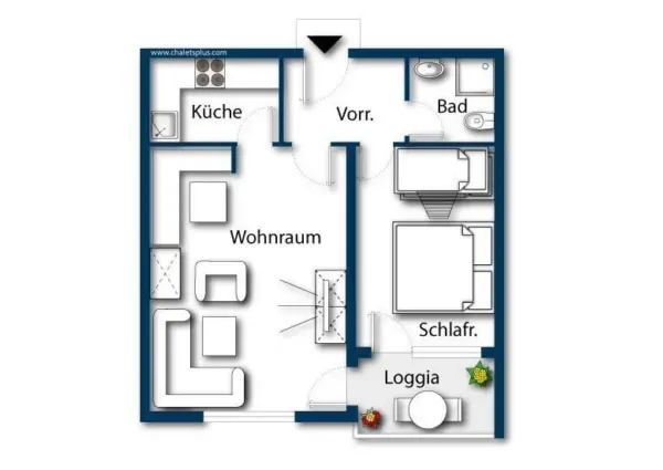 KC3 B6nigsleiten Hochleger am Anger 10 plattegrond