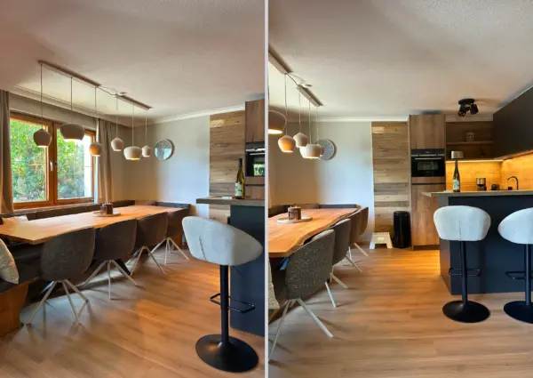 Neukirchen Landhaus Maier 1 keuken en eettafel