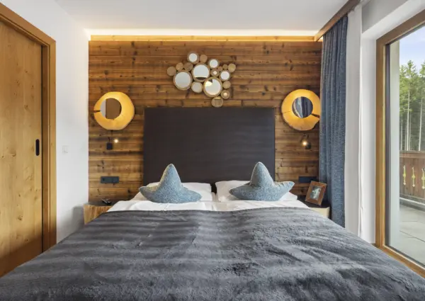NK Chalet Blessachkopf slaapkamer hout