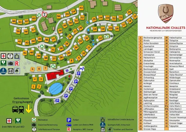 National Park Chalets Neukirchen Plattegrond