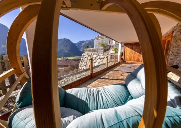 Neukirchen Nationalpark chalet Gamsmutter zomer terras 3