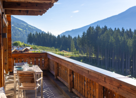 Nationalpark Chalets Hoher Rosshuf uitzicht op het bos