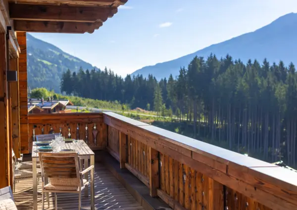 Nationalpark Chalets Hoher Rosshuf uitzicht op het bos