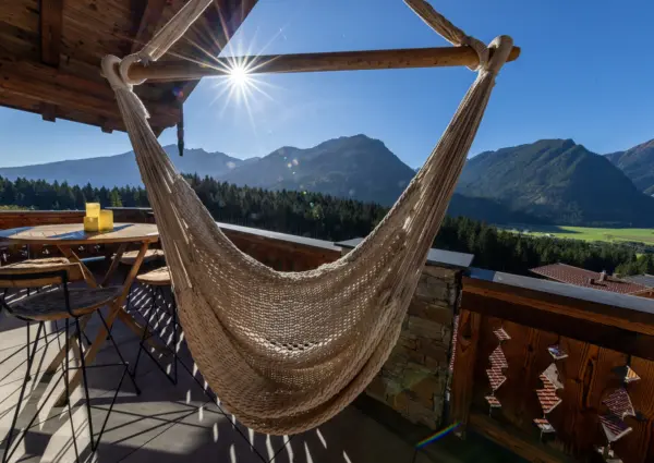 Neukirchen Nationalpark chalet Kristallwand zomer balkon 2