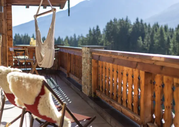 Neukirchen Nationalpark chalet Kristallwand zomer balkon 4