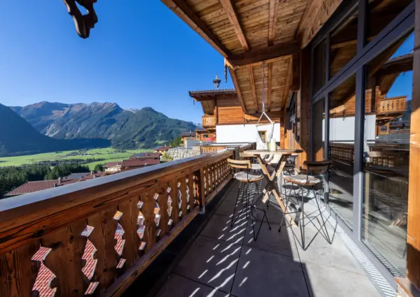Neukirchen Nationalpark chalet Kristallwand zomer balkon 3