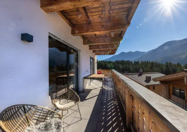 Neukirchen Nationalpark Chalet Kuhhaut zomer terras