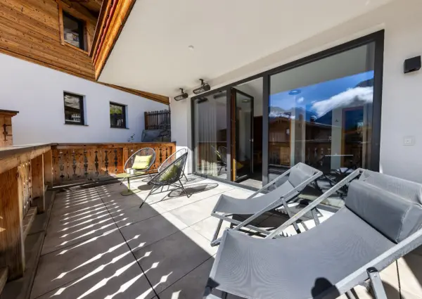 NK Mittereggspitze terras bij sauna