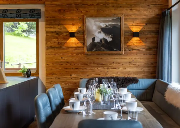 National Park Chalet Vorderkopf Neukirchen eettafel gedekt