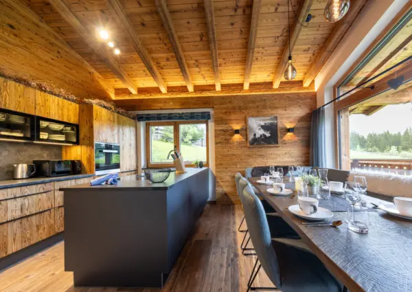 National Park Chalet Vorderkopf Neukirchen keuken overzicht