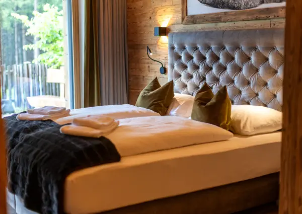 National Park Chalet Vorderkopf Neukirchen slaapkamer met stapelbed detail