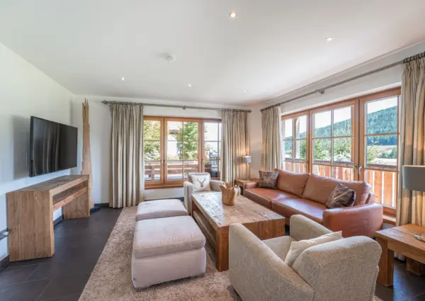 Panorama Chalet Forest woonkamer