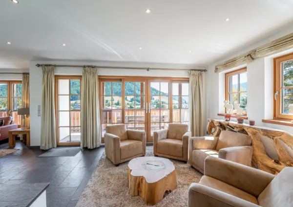 Panorama Chalet Forest zithoek met vrij uitzicht
