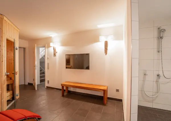 Panorama Chalet Forest wellnesruimte met inloopdouche