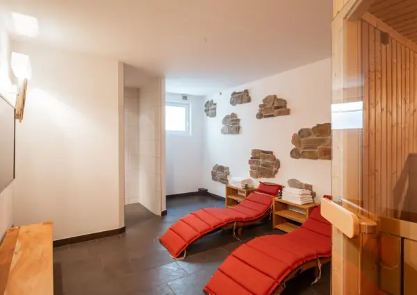 Panorama Chalet Forest met ligstoelen