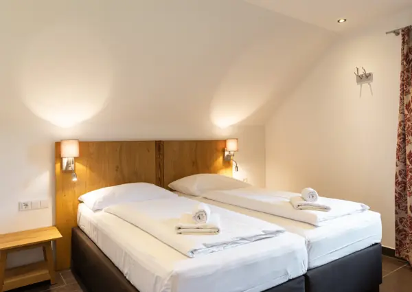 Panorama Chalet Forest slaapkamer met boxspring