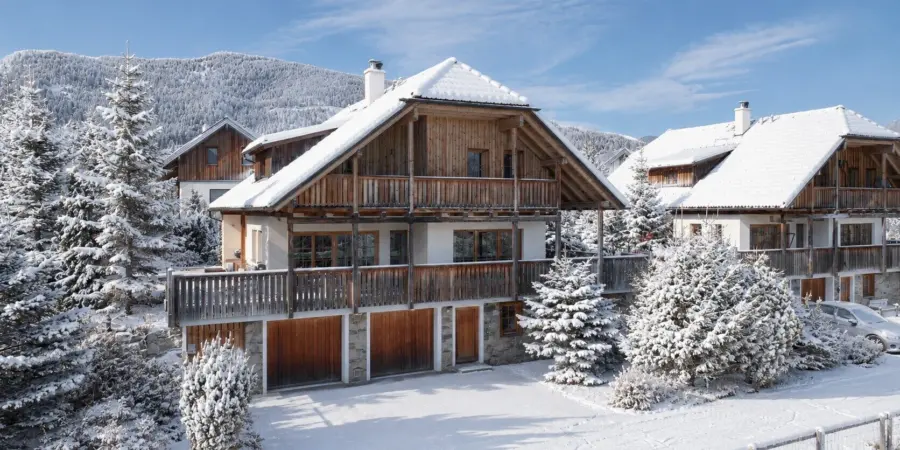 Panorama Chalet Forest Mauterndorf hoogaanzicht winter