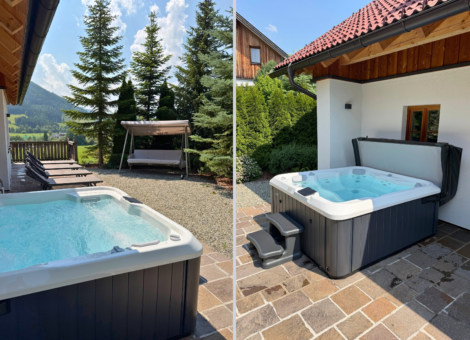Mauterndorf Panorama Chalet Forest Jacuzzi in tuin