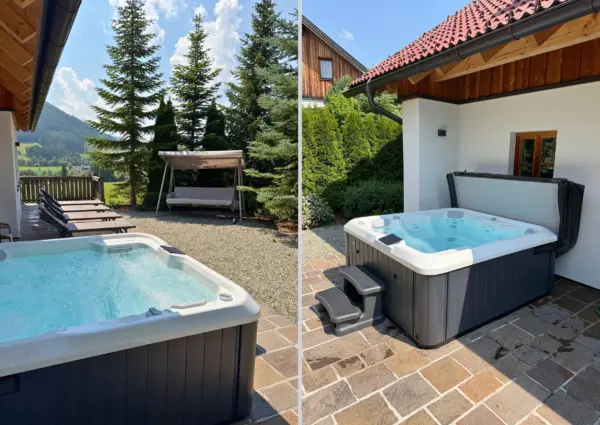 Mauterndorf Panorama Chalet Forest Jacuzzi in tuin