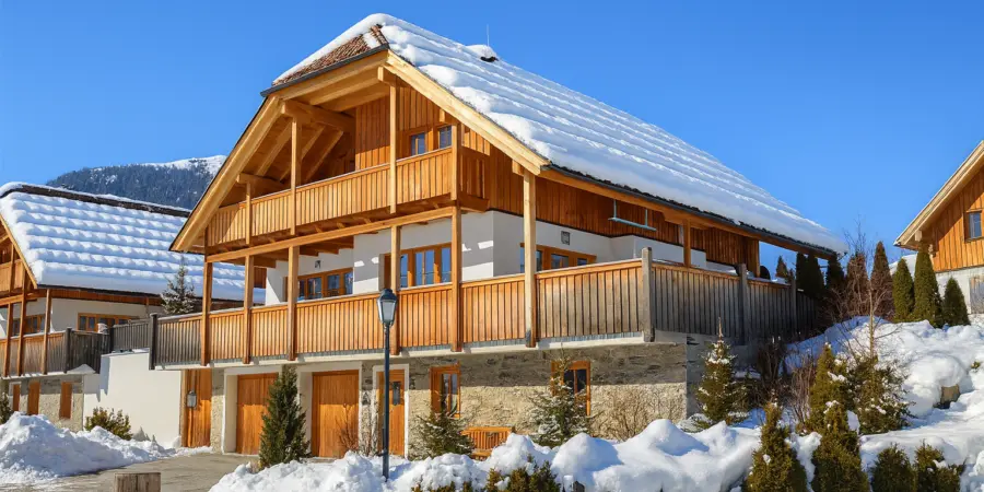 Chalet Lungau winters vooraanzicht